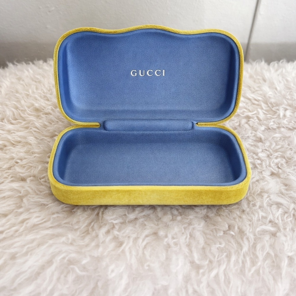Gucci Yellow and Blue Accessory Case